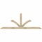 Ekena Millwork Richland Rough Sawn Timber Gable Bracket, Douglas Fir, 96"W x 36"H x 4"D x 4"F, 9/12 Pitch GBW096X36X0404RIC00RDF - alternate 1